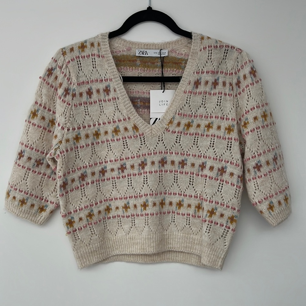 Zara cropped sweater NWT